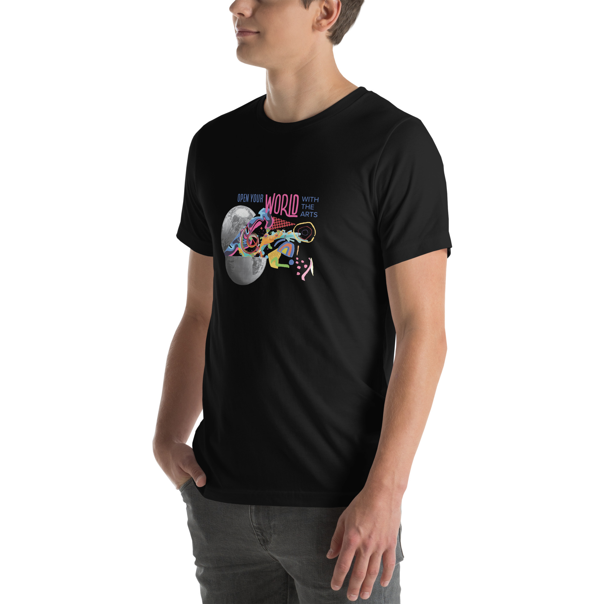 Open Your World With the Arts Unisex T-shirt - Image 4