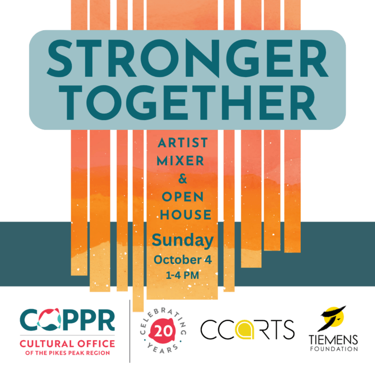 Stronger Together Artist Mixer and Open House. Sunday, October 4, 1-4 PM.